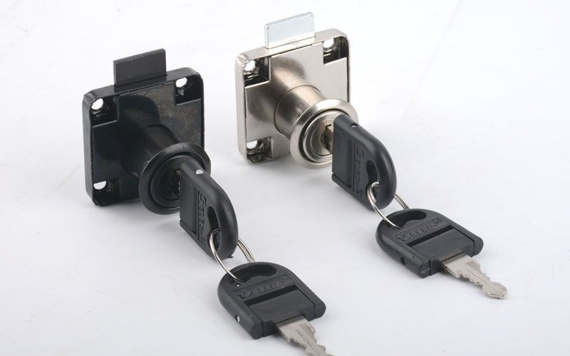 Office desk drawer lock